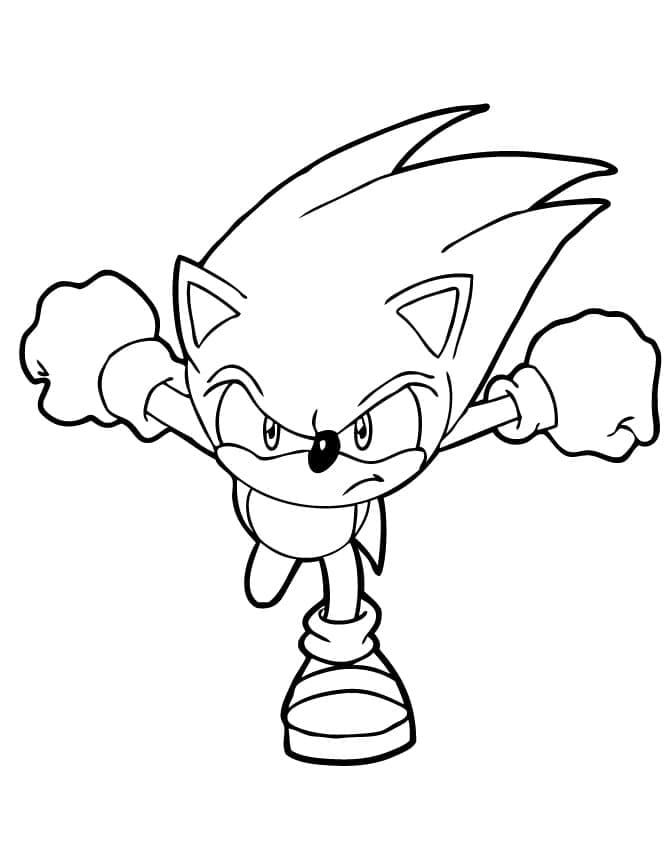 super sonic coloring page