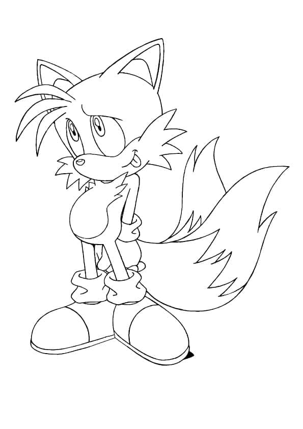 tails from sonic the hedgehog coloring page