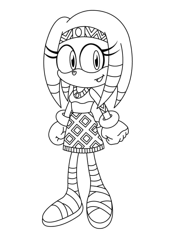 tikal from sonic coloring page