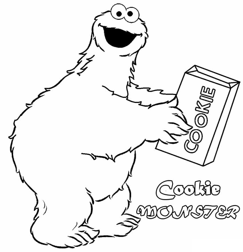 Desenhos de Cookie Monster para Imprimir e Colorir