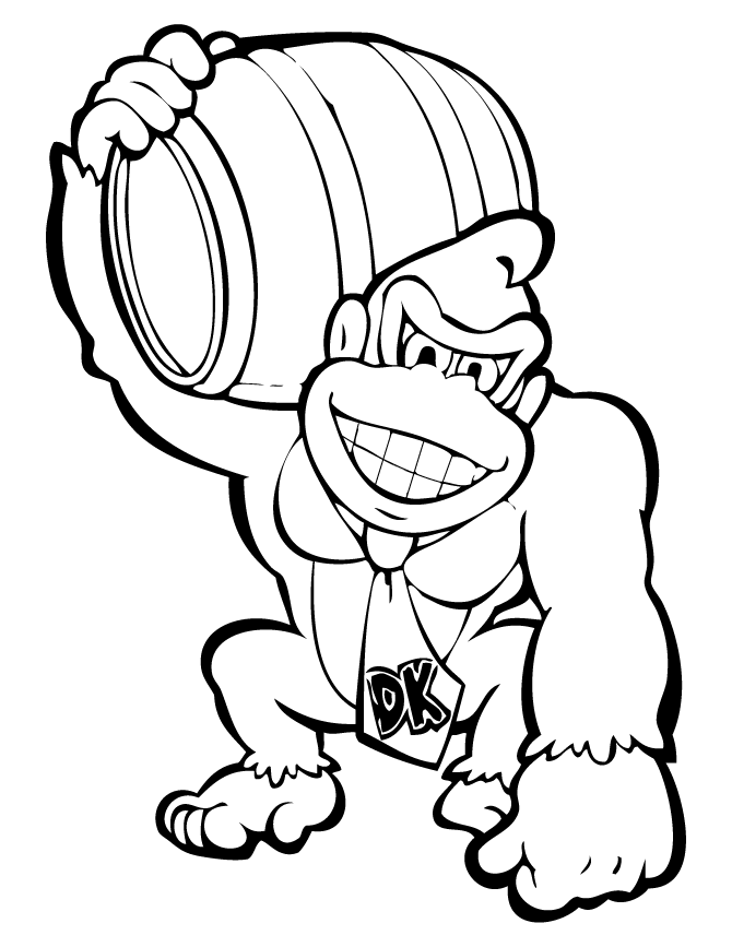Desenhos do Donkey Kong para Colorir