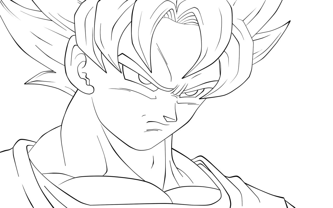 Desenho de Son Goku para colorir  Desenhos para colorir e imprimir gratis
