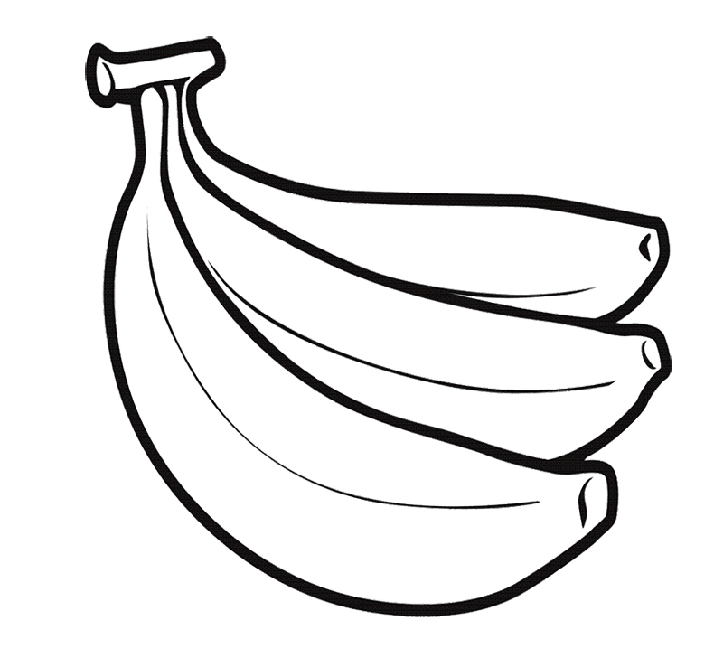 Desenhos de Banana para Colorir, Pintar e Imprimir 