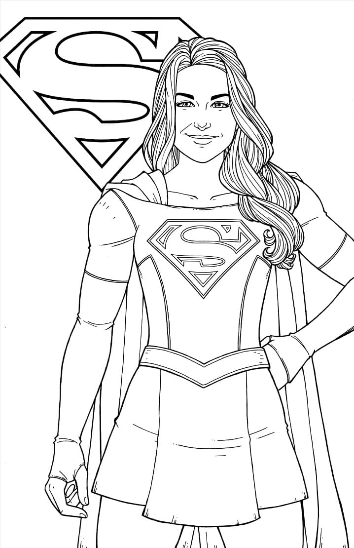 Supergirl para Colorir
