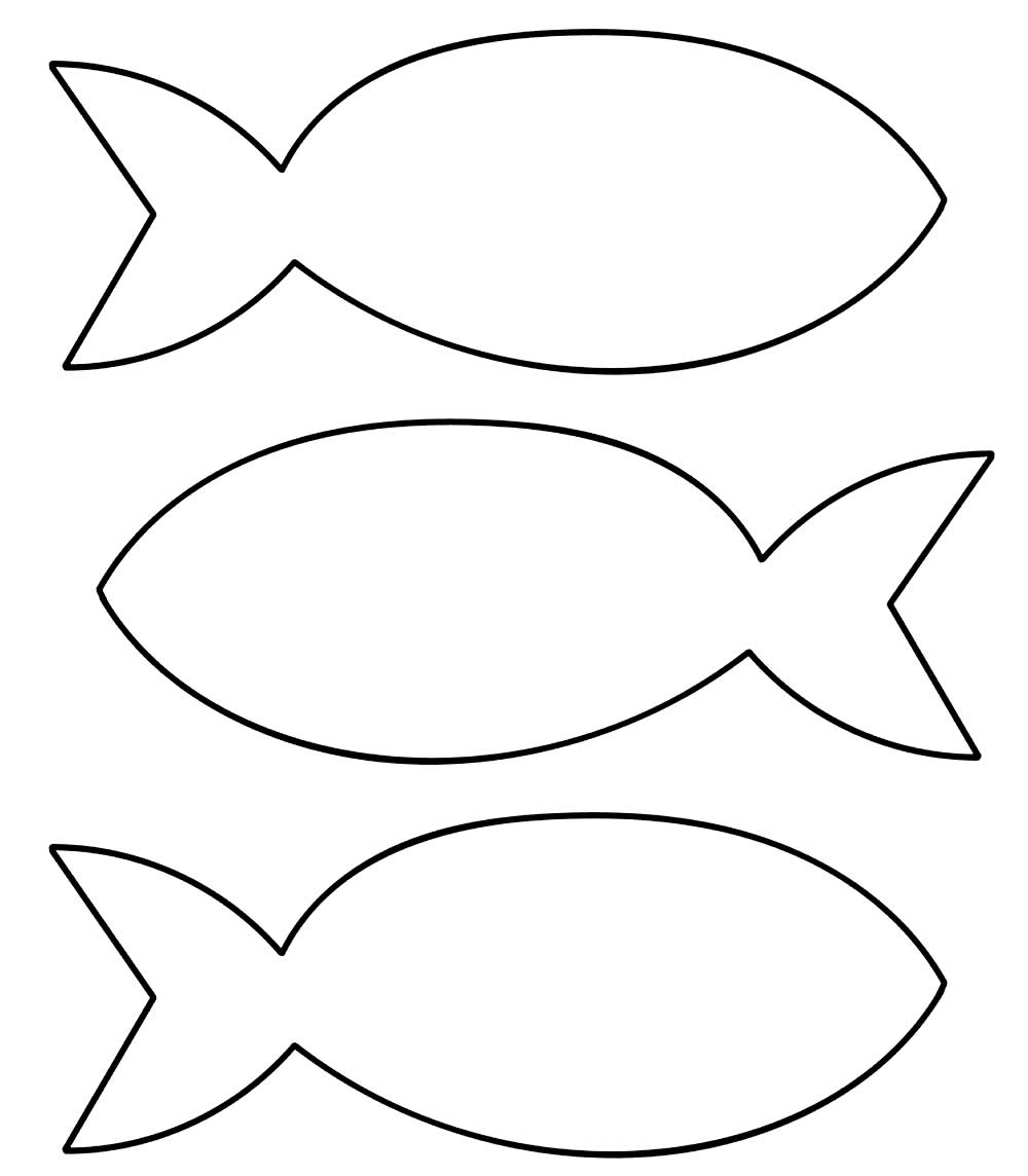 Moldes de Peixes para Imprimir e Colorir