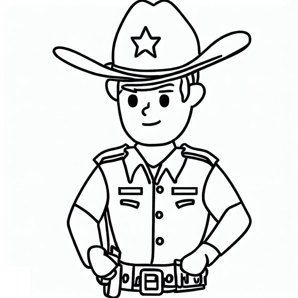 Xerife para Colorir
