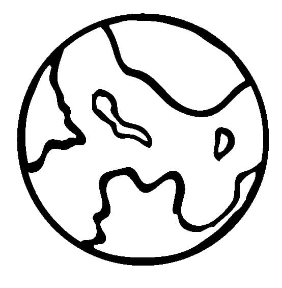 desenho de Planeta Marte para imprimir