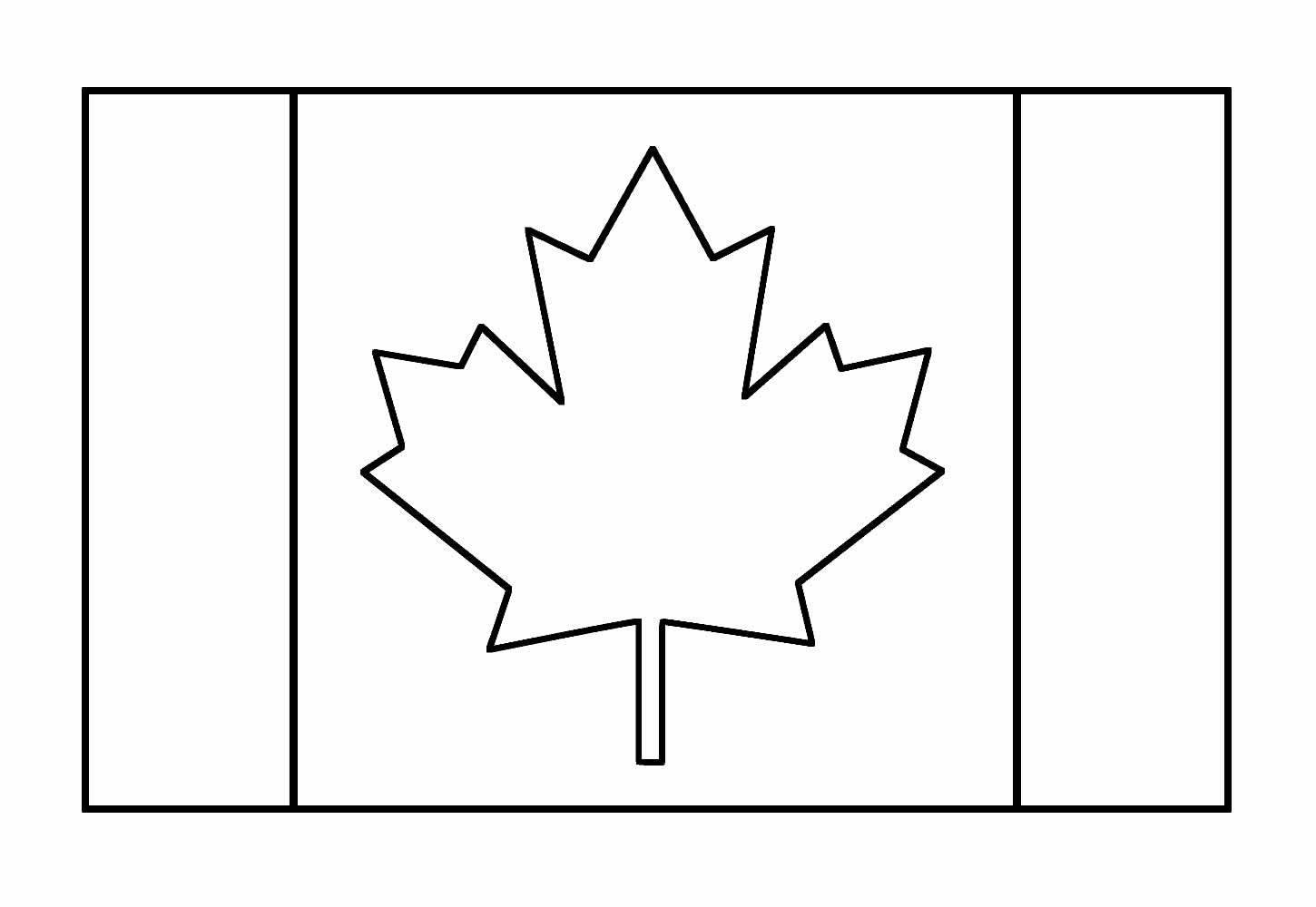 Bandeira do Canadá para Colorir