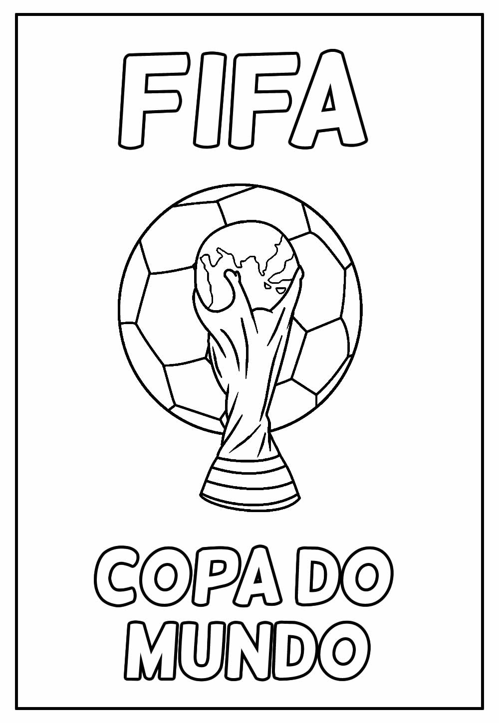 Fifa Taça Copa do Mundo para Colorir