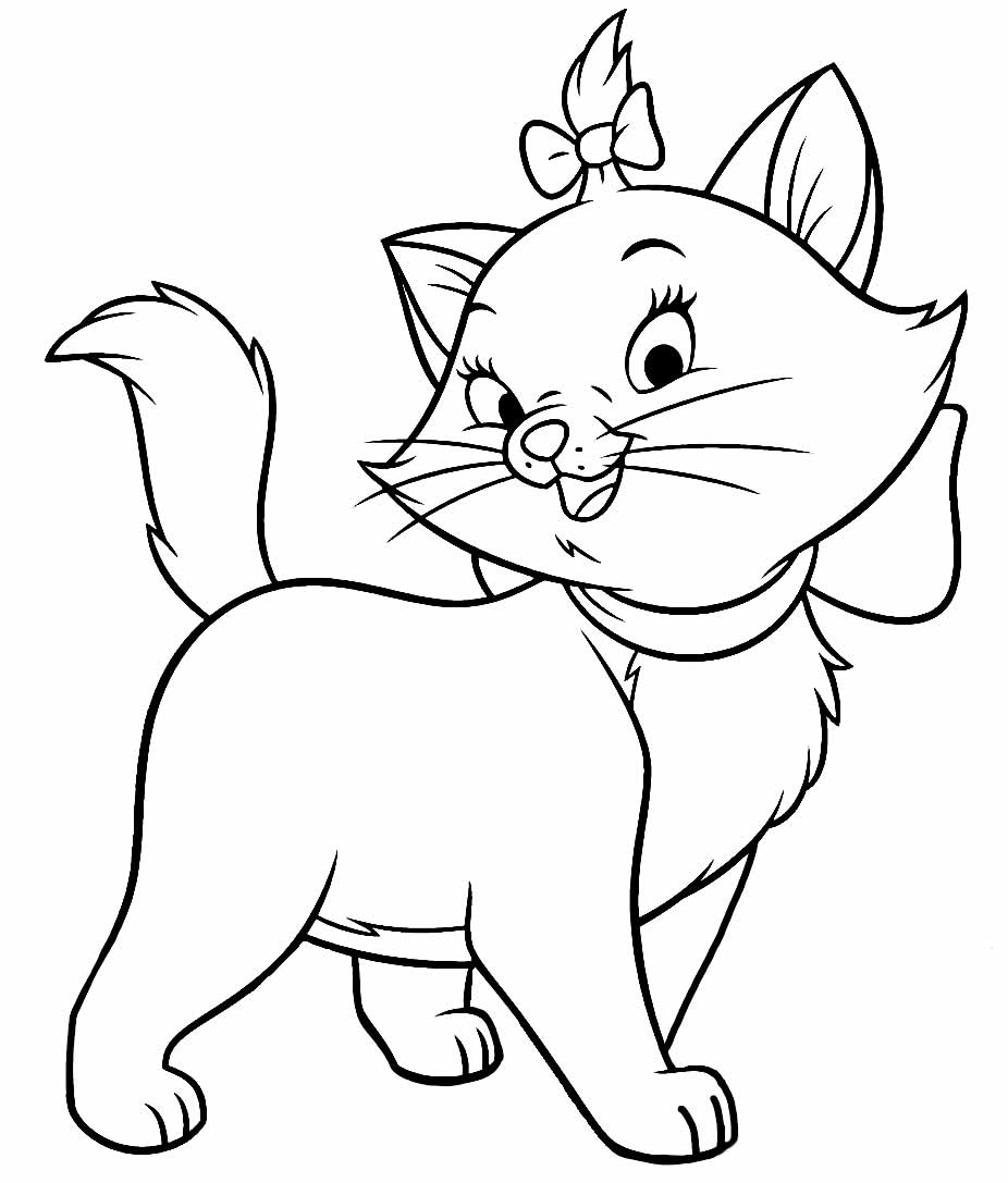 Imprima a linda gata Marie para colorir para colorir