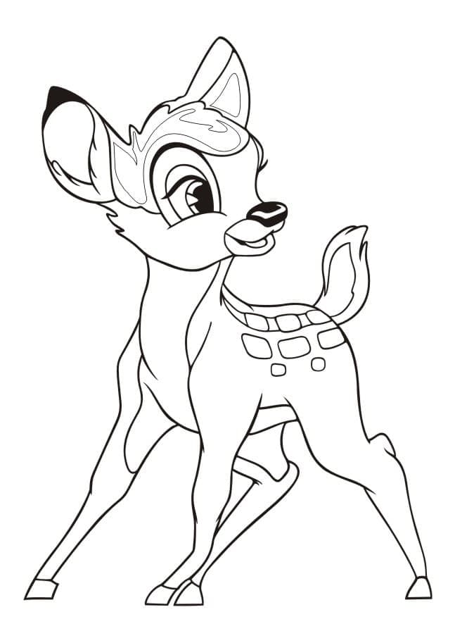 imagem de Bambi para Colorir