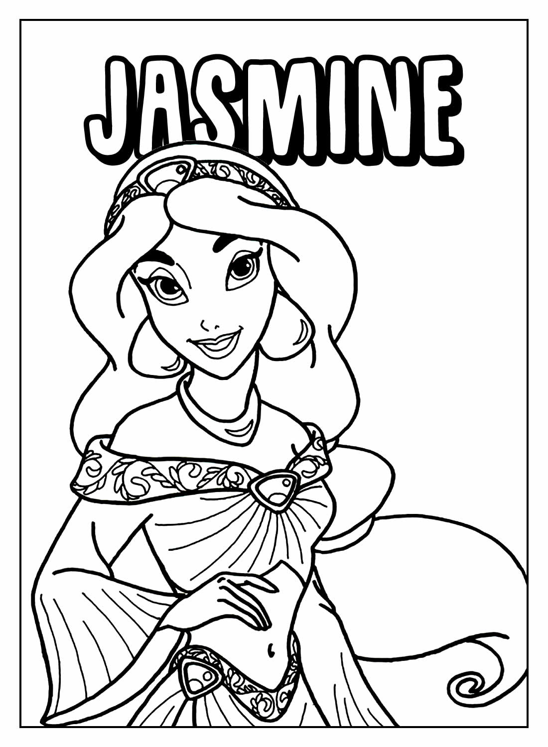Desenhos da Jasmine para Pintar