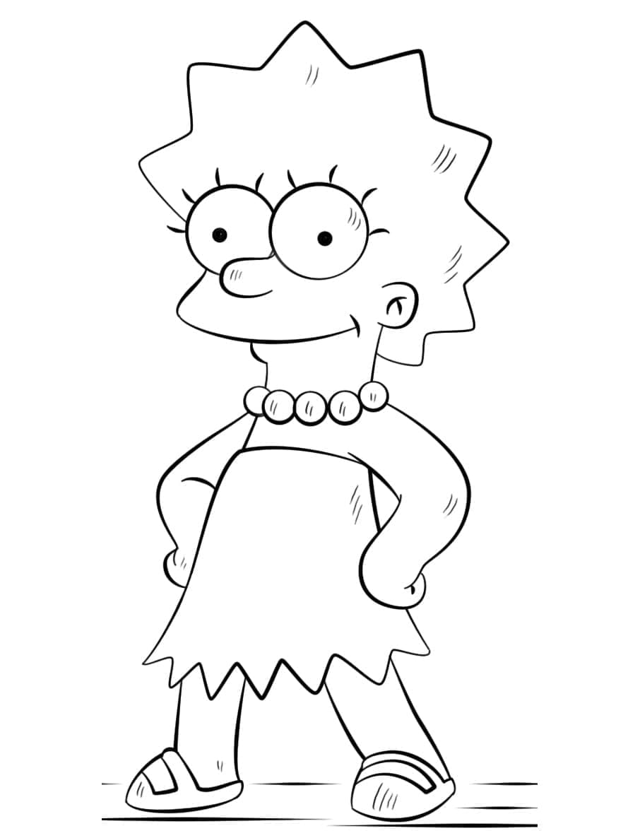Desenhos de Lisa Simpson para Pintar