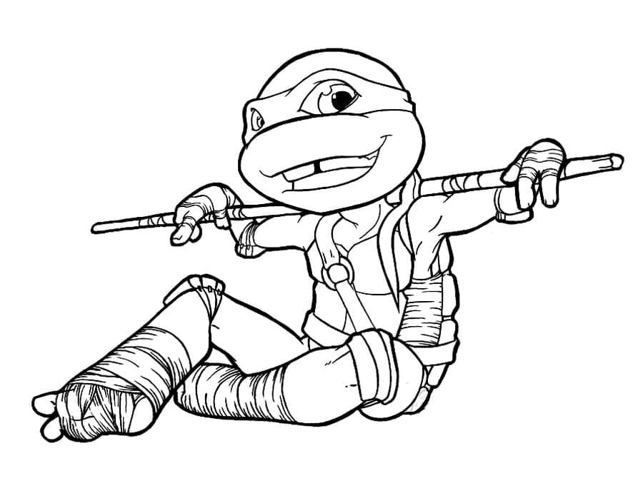 desenho do donatello tartarugas ninja para imprimir e pintar
