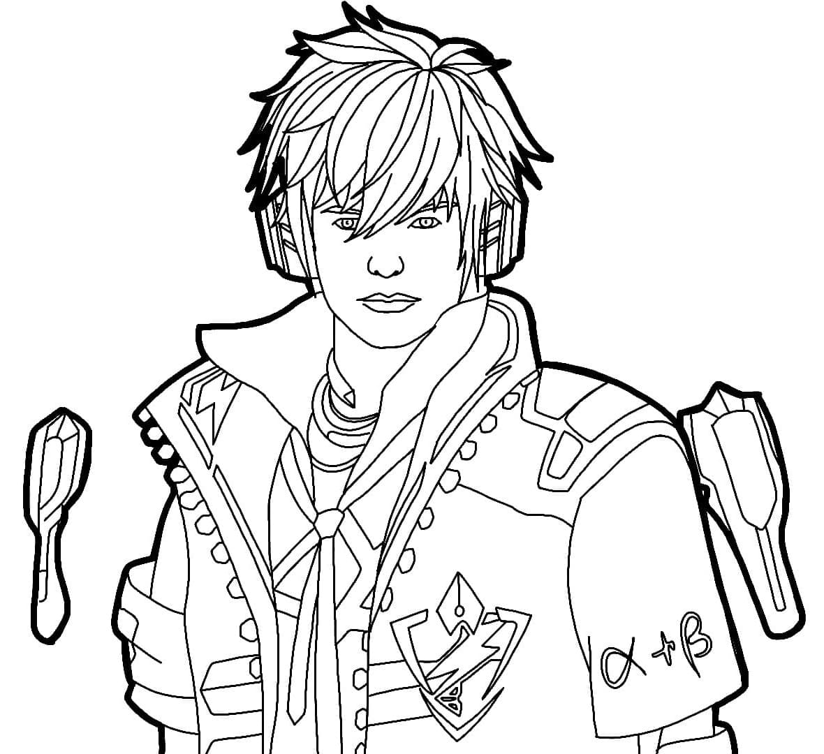 desenho de personagem free fire para colorir