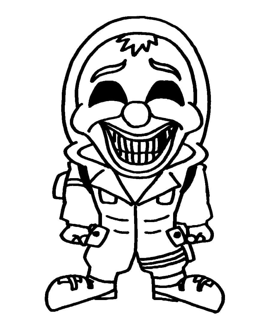 desenho palhaço chibi free fire para colorir