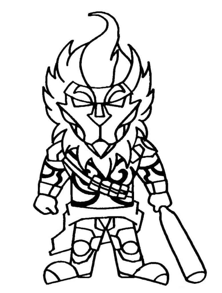 desenho wukong free fire para colorir