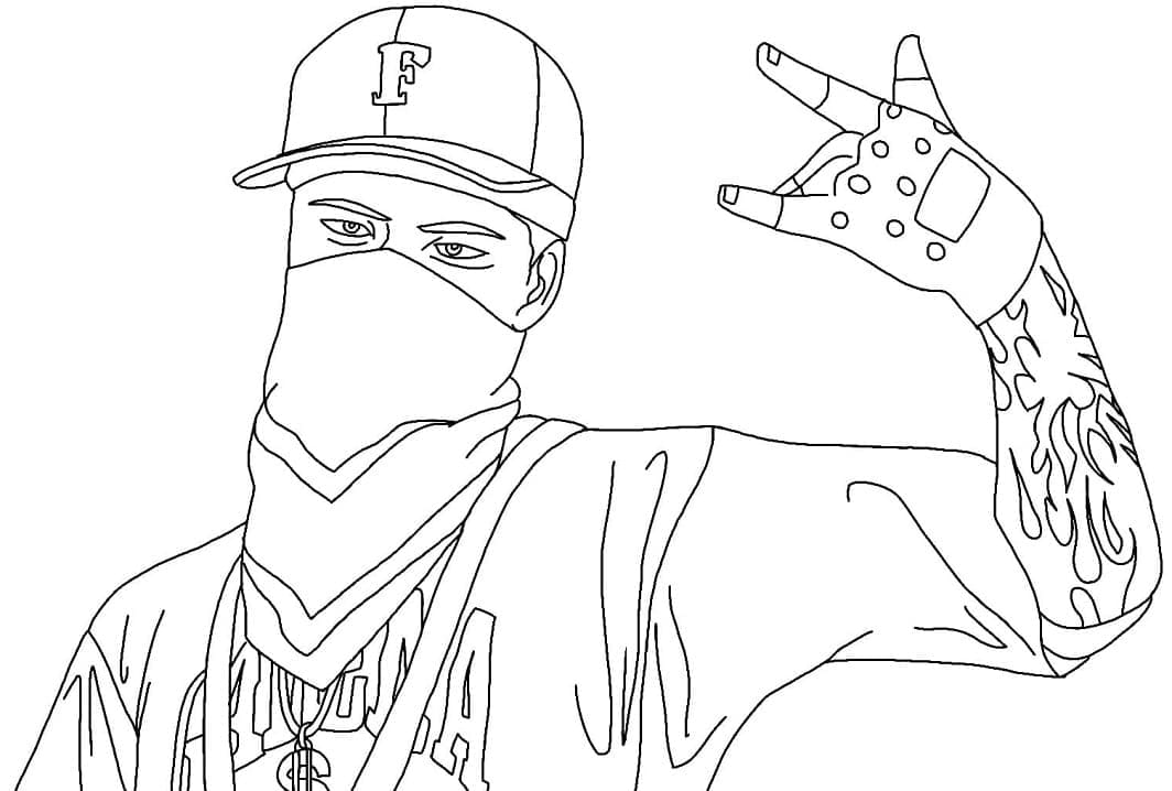 desenhos do free fire hip hop elite para colorir