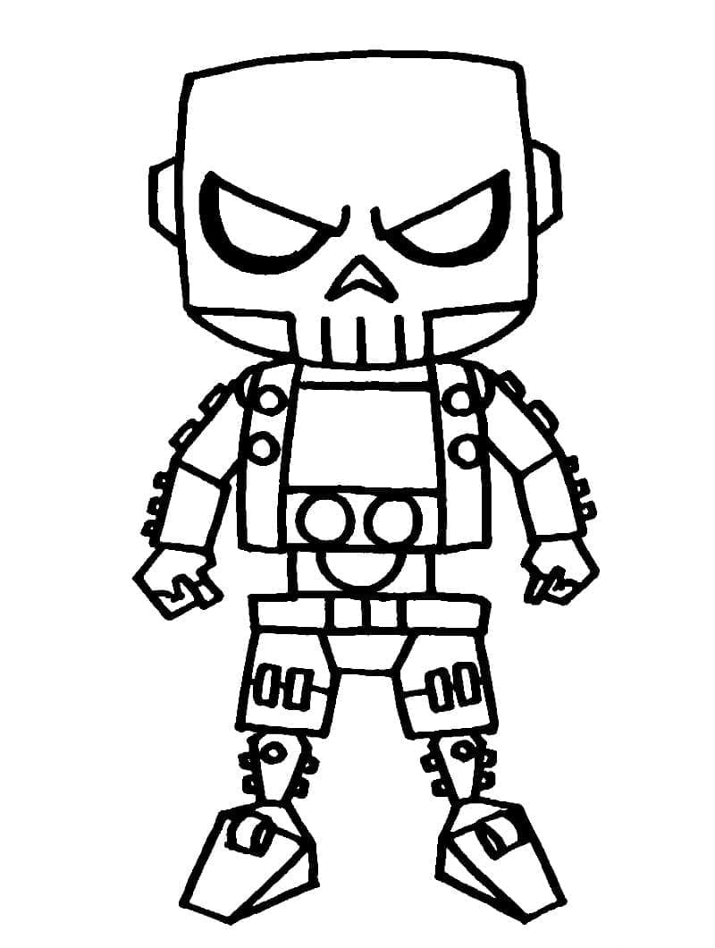 desenhos free fire rei caveira lego para colorir