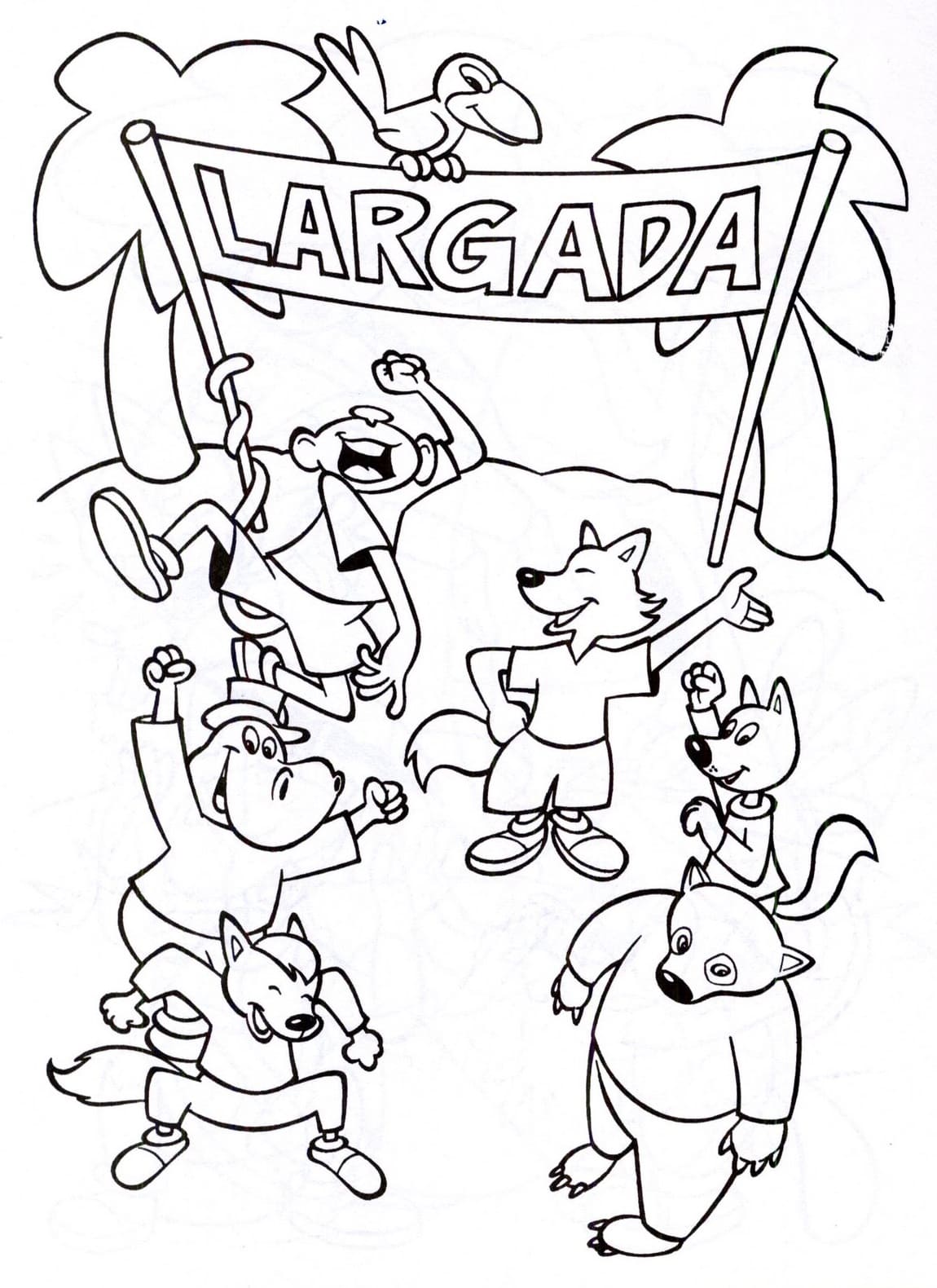 desenho de a lebre e a tartaruga para crianças de 6 ano para colorir