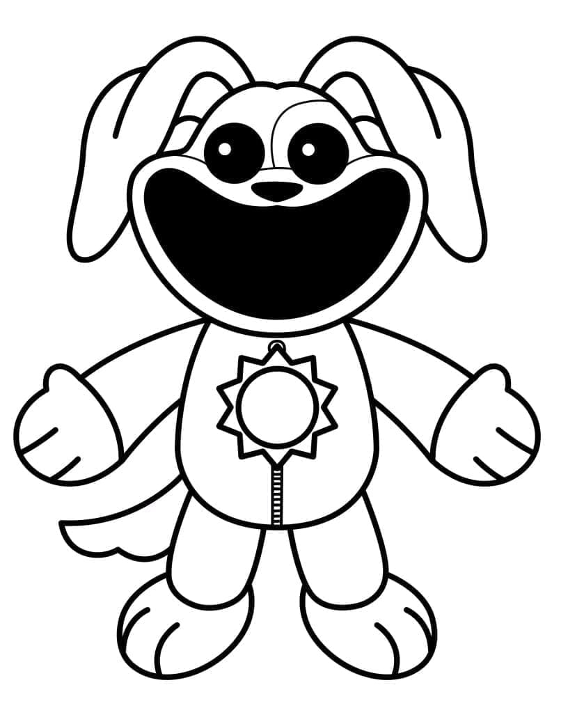 desenho de dogday feliz para colorir