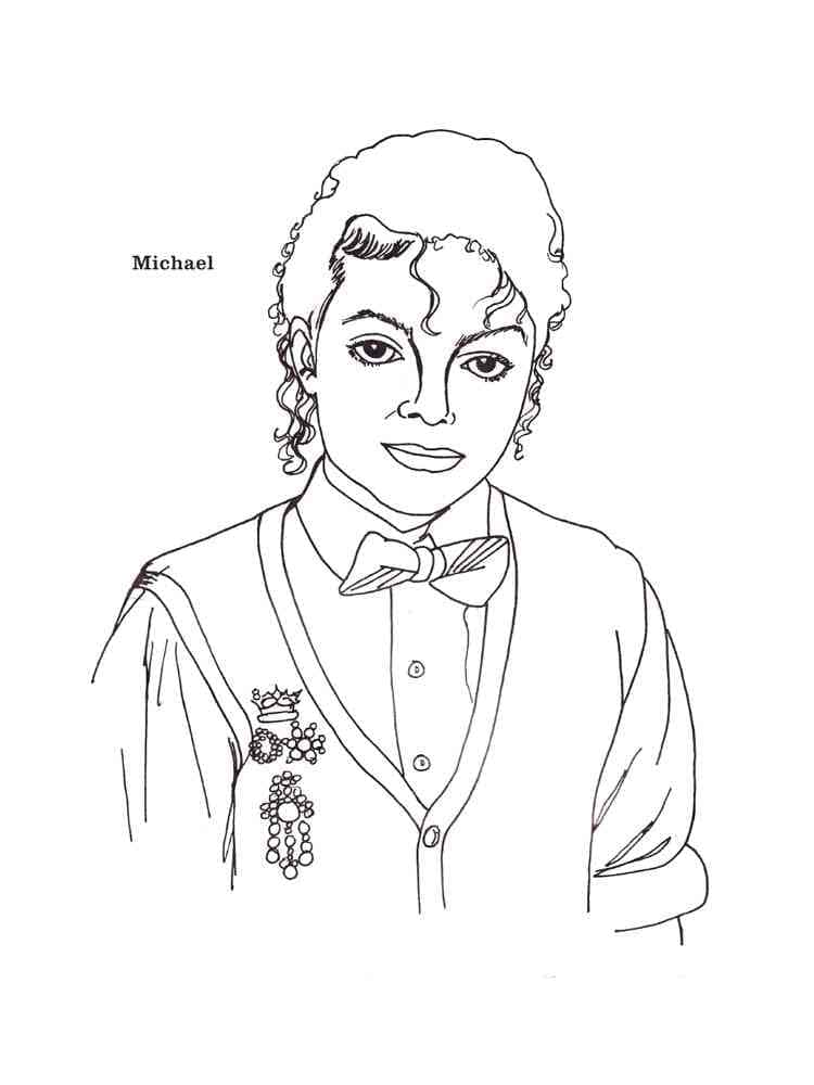 desenho de imagem de michael jackson para colorir