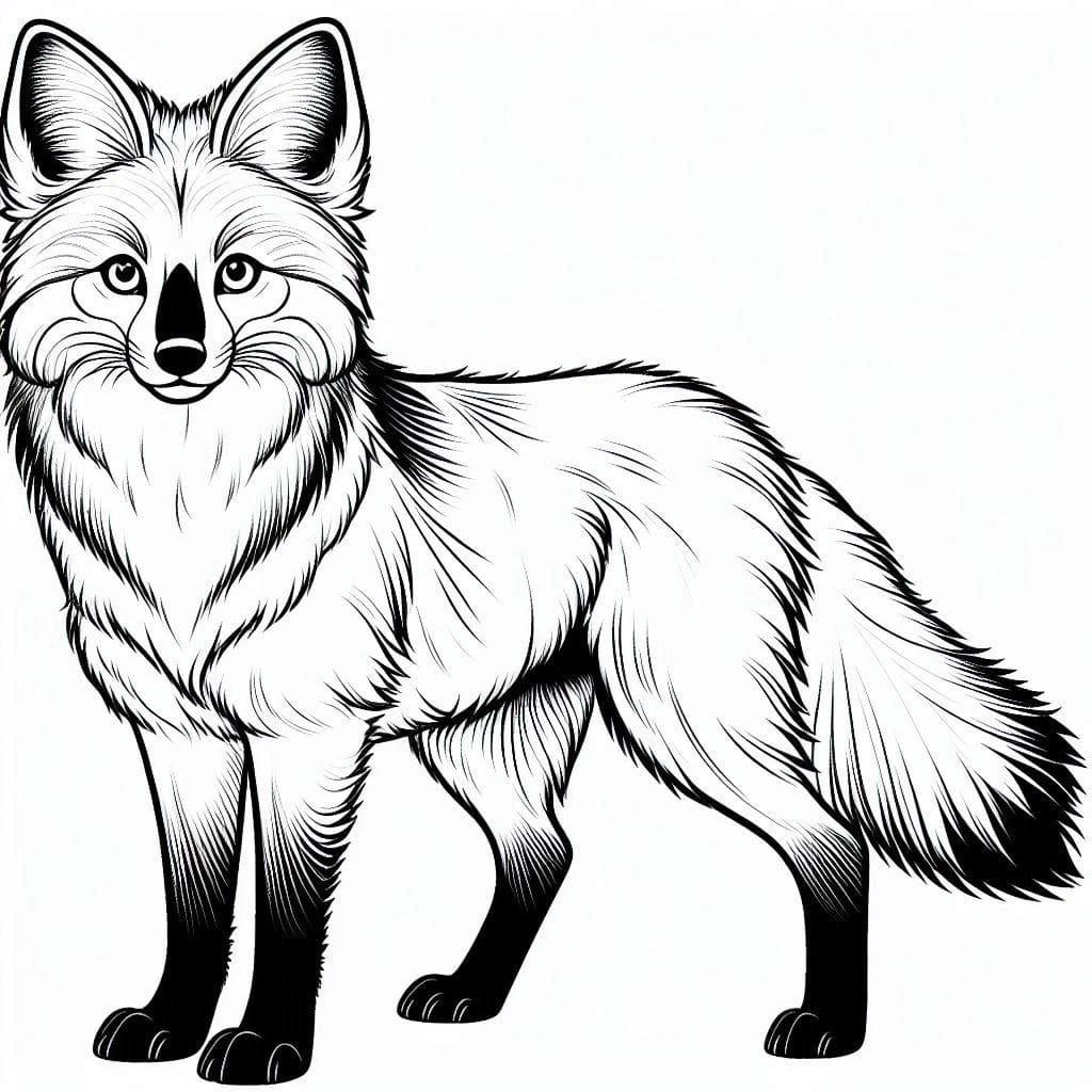 desenho de lobo guara imprimível para crianças para colorir