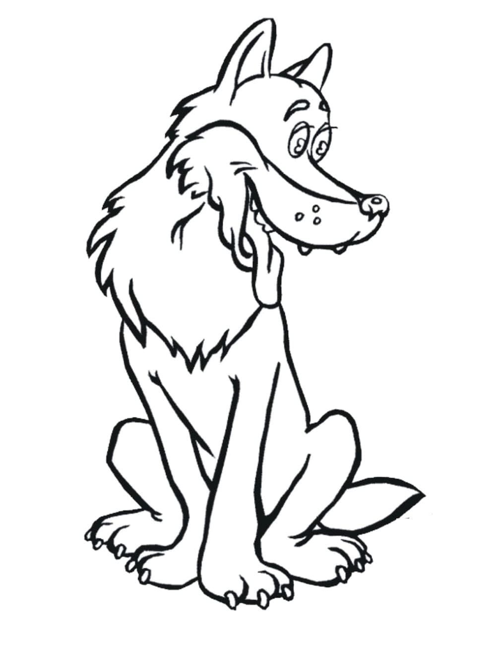 desenho de lobo mau para crianças de 6 ano para colorir