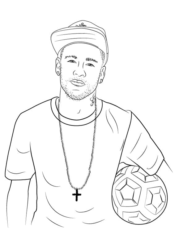 desenho de neymar para criancas para colorir