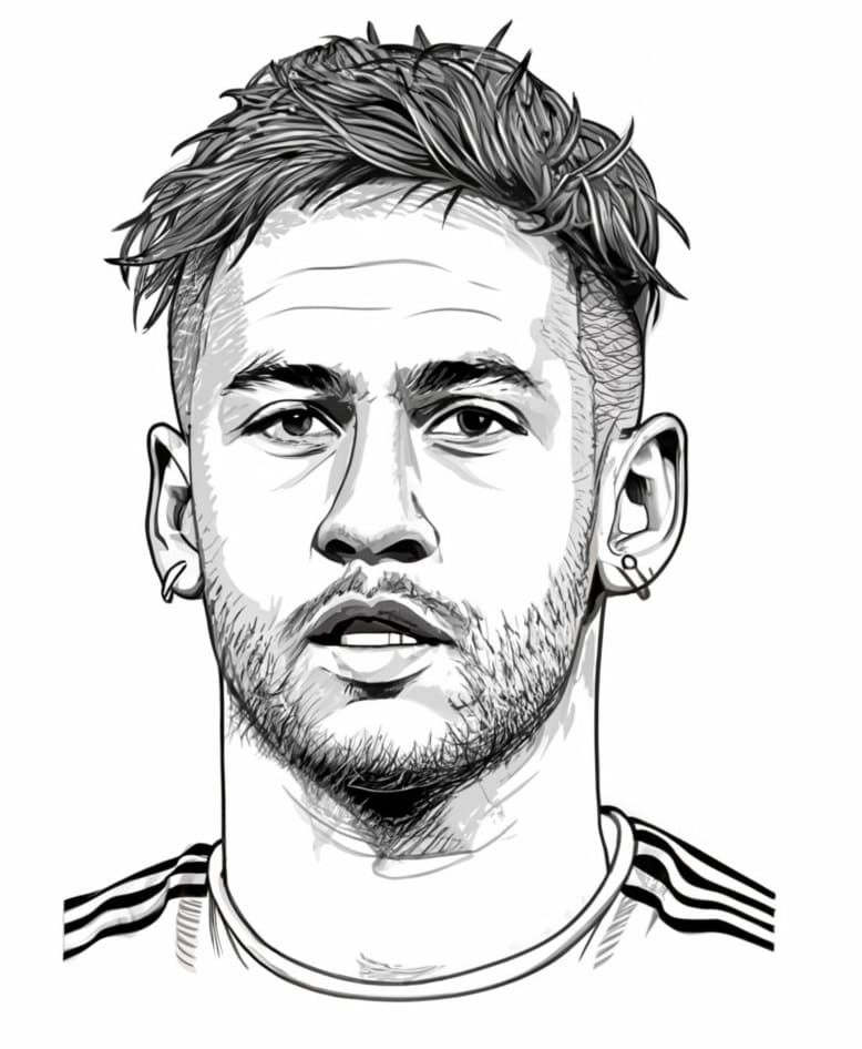 desenho para pintar neymar grátis