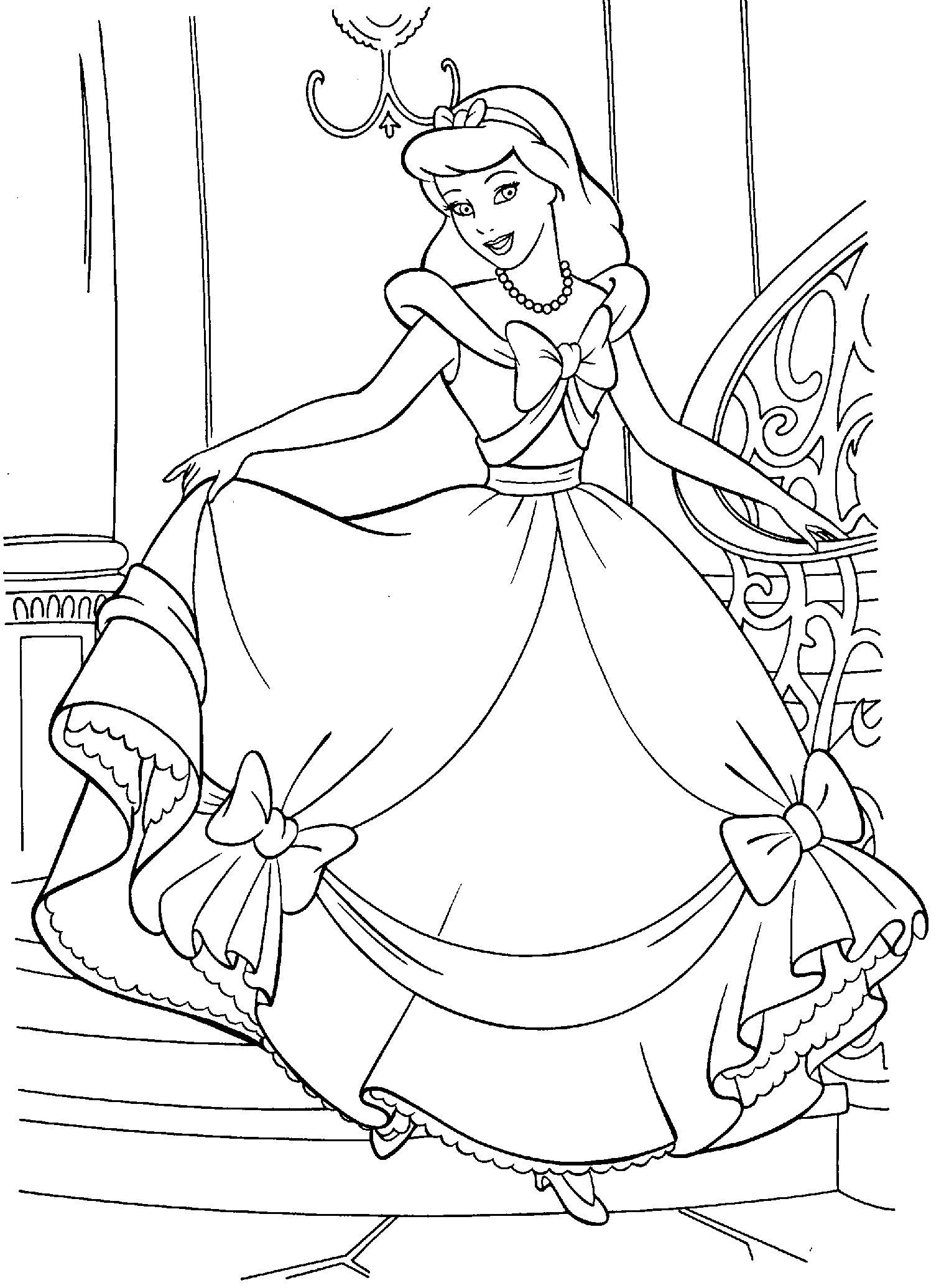 desenho vestido de princesa para imprimir e pintar