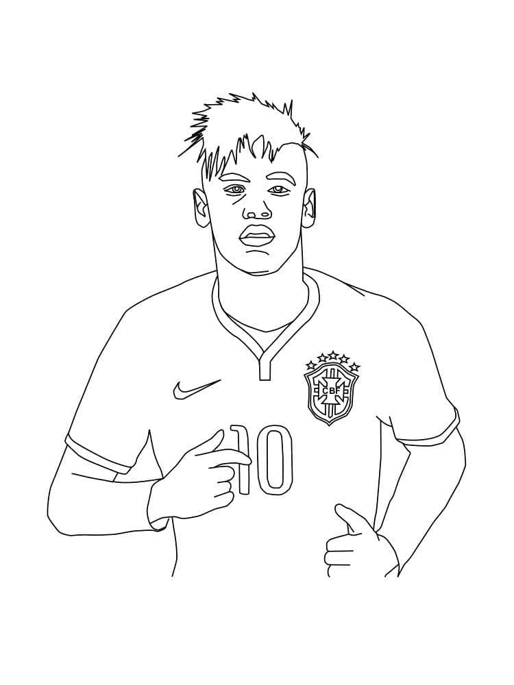 desenhos de neymar para colorir