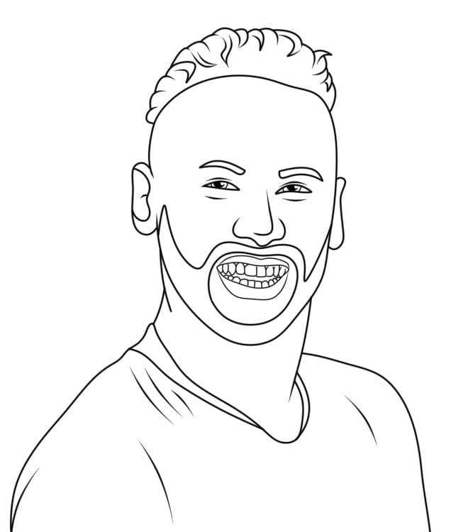 desenhos de neymar sorrindo para imprimir e pintar