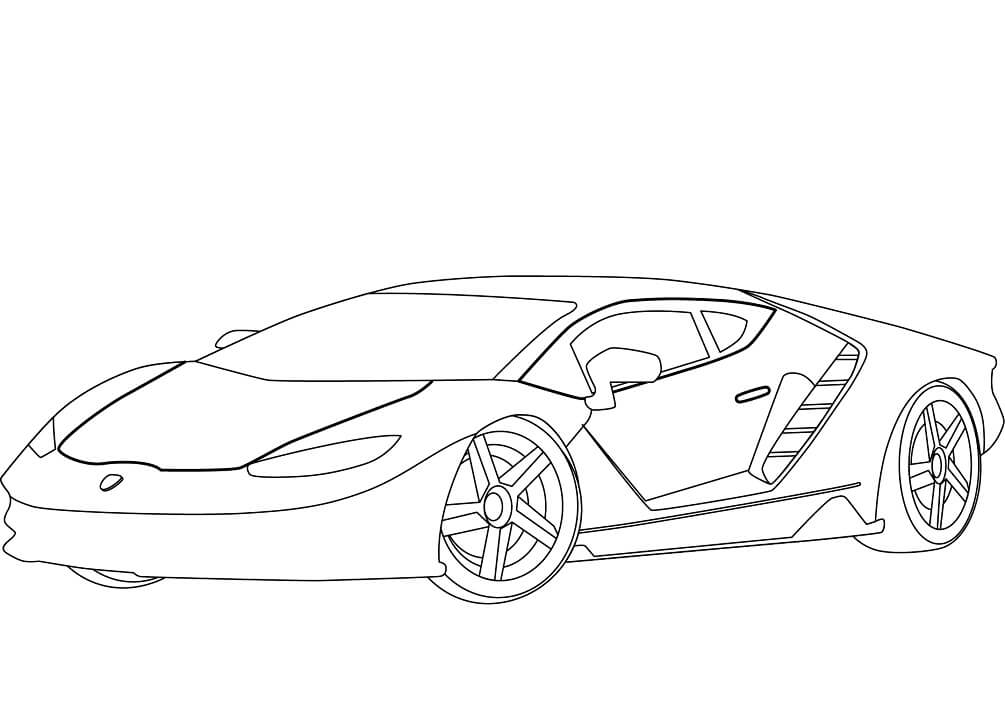 desenho de carro lamborghini centenario para colorir