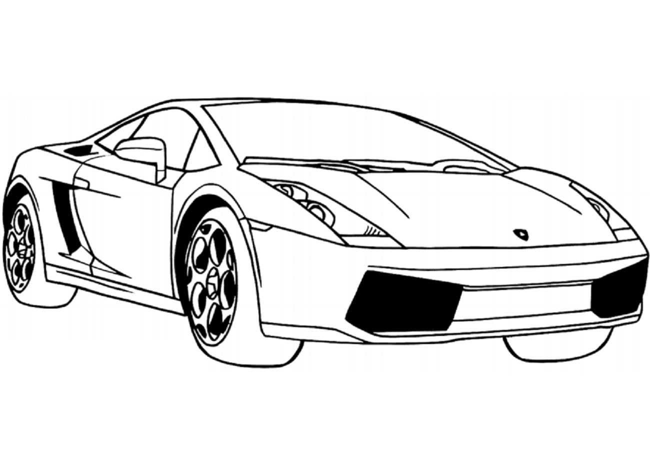 desenho de lamborghini gallardo para imprimir e pintar