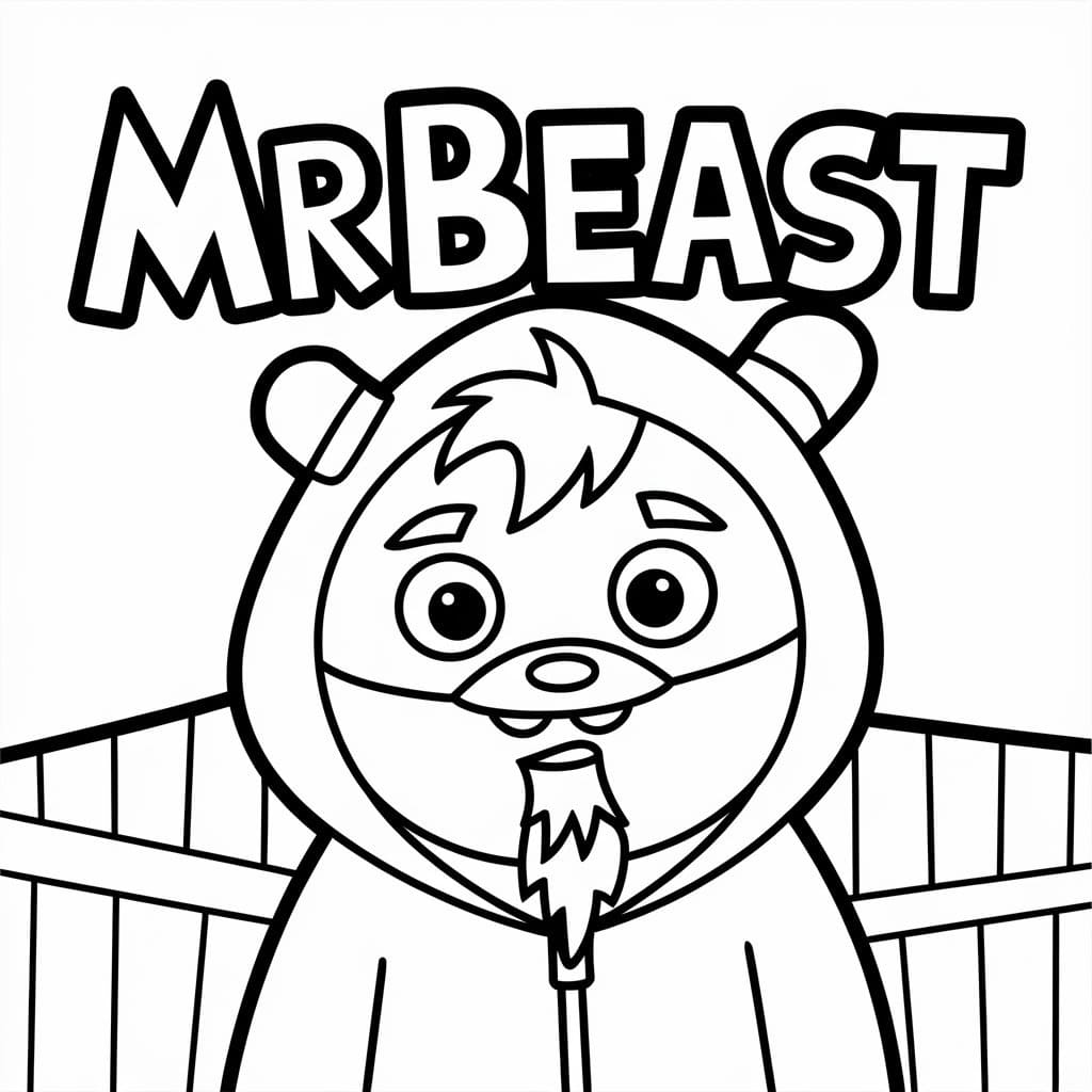 desenho de mr beast divertido para colorir