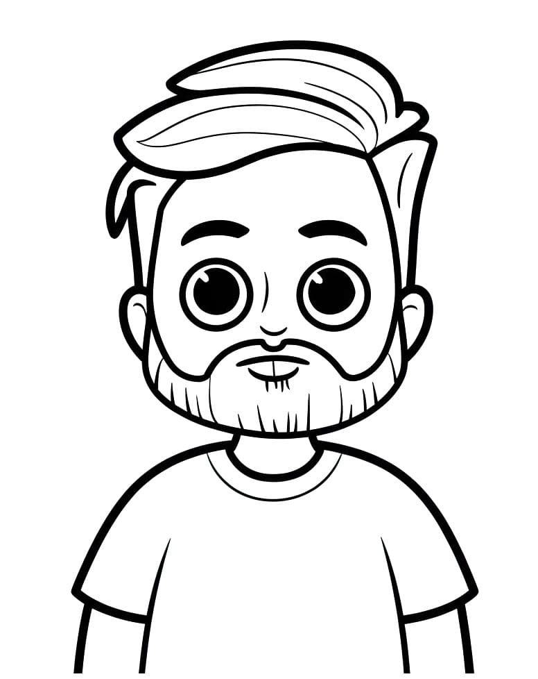 desenho de mrbeast fofo para colorir