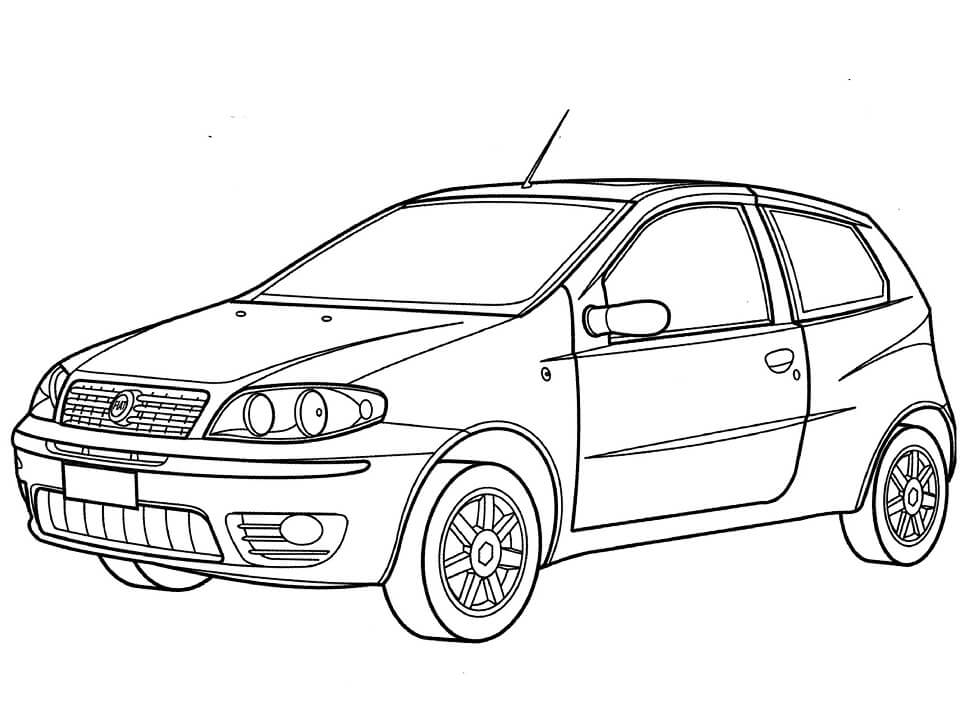 desenho fiat punto para colorir