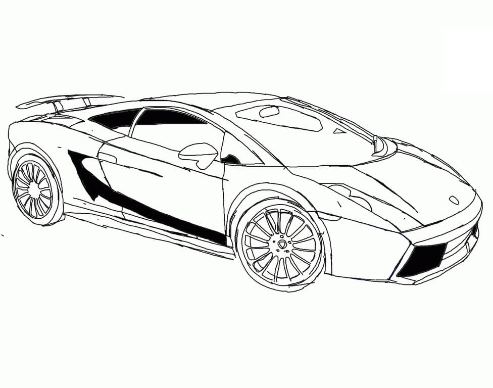 imagens prontas de desenho do carro lamborghini para colorir gratuitamente