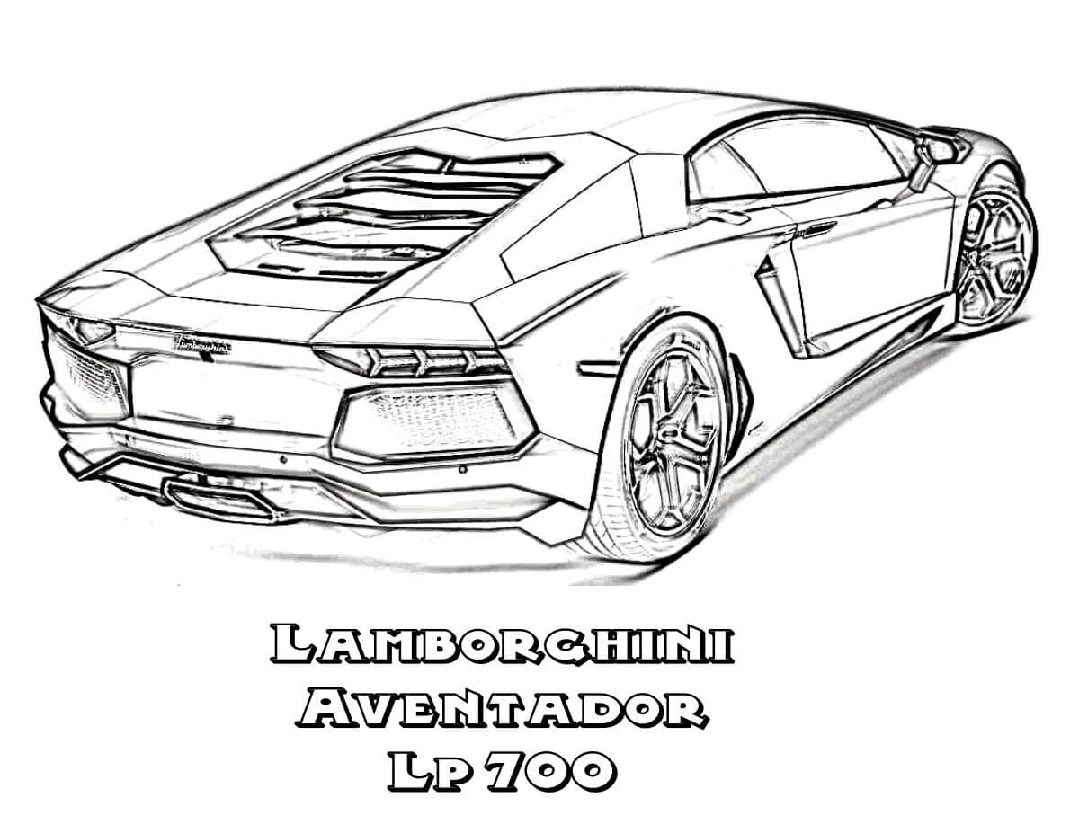 desenho veículo lamborghini incrível para colorir em pdf