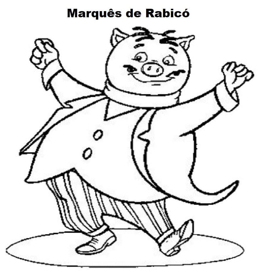 desenho marquês de rabicó para colorir