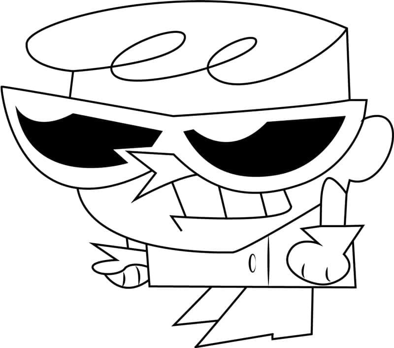 desenho para colorir o laboratório de dexter