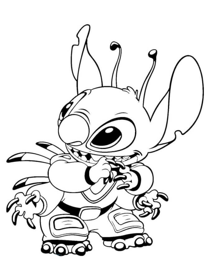 desenho perfeito do stitch para colorir