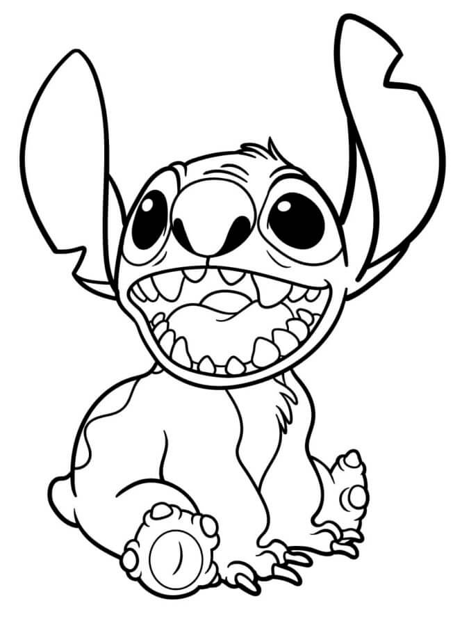 desenho stitch divertir para pintar