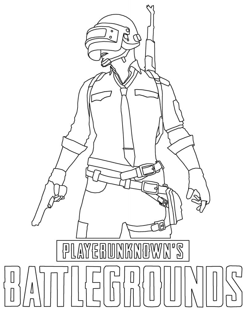 desenhos de pubg para colorir