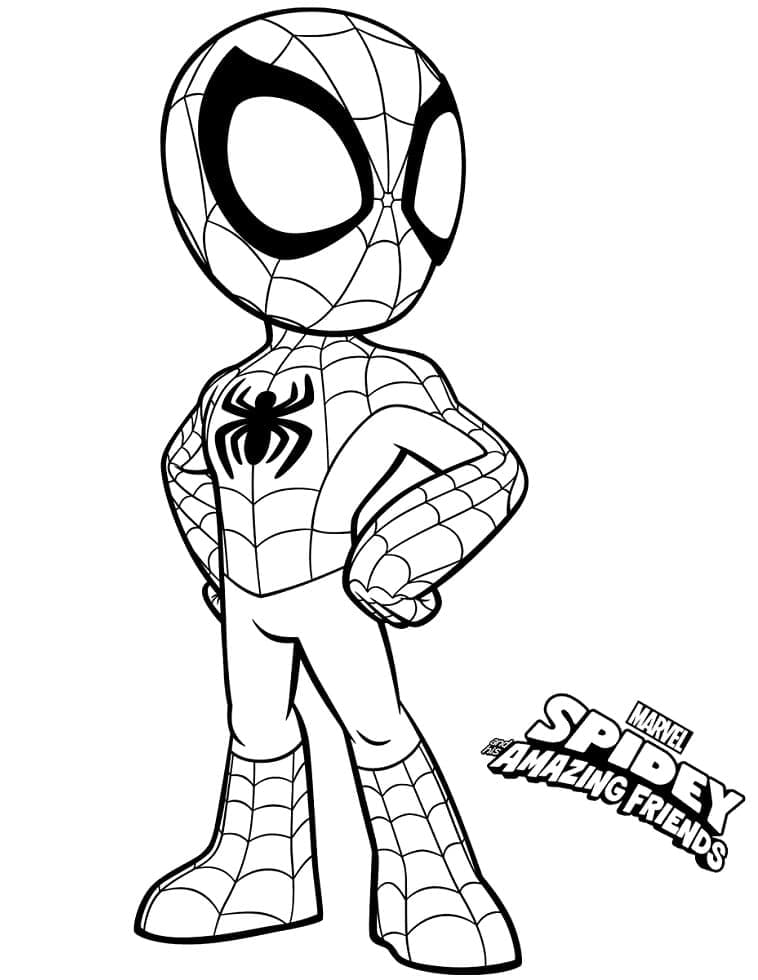 spidey para colorir