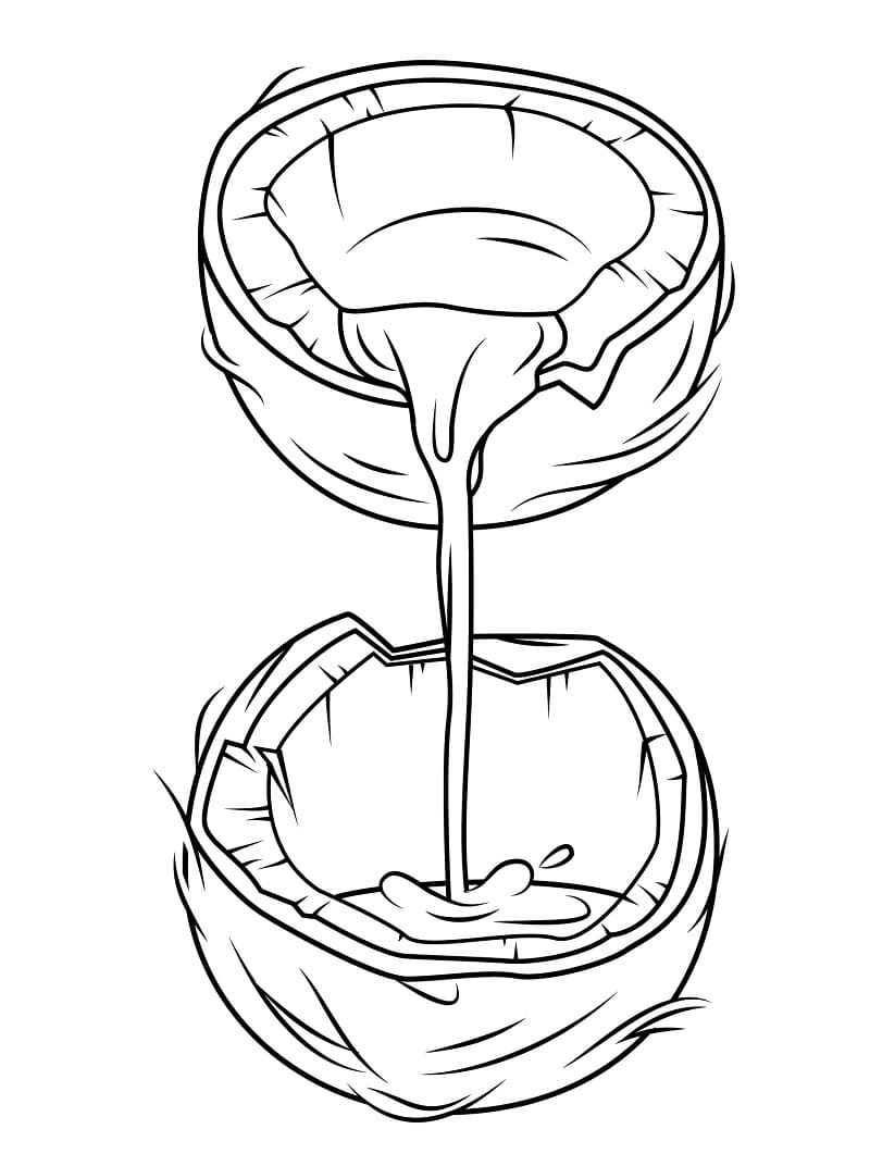 desenho água de coco para colorir e pintar