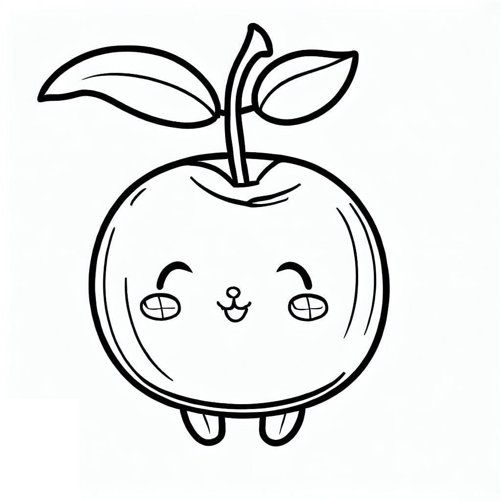 desenho de uma acerola fofa para colorir