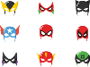 Máscaras de Super-heróis para Colorir