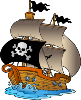 Navio Pirata para Colorir